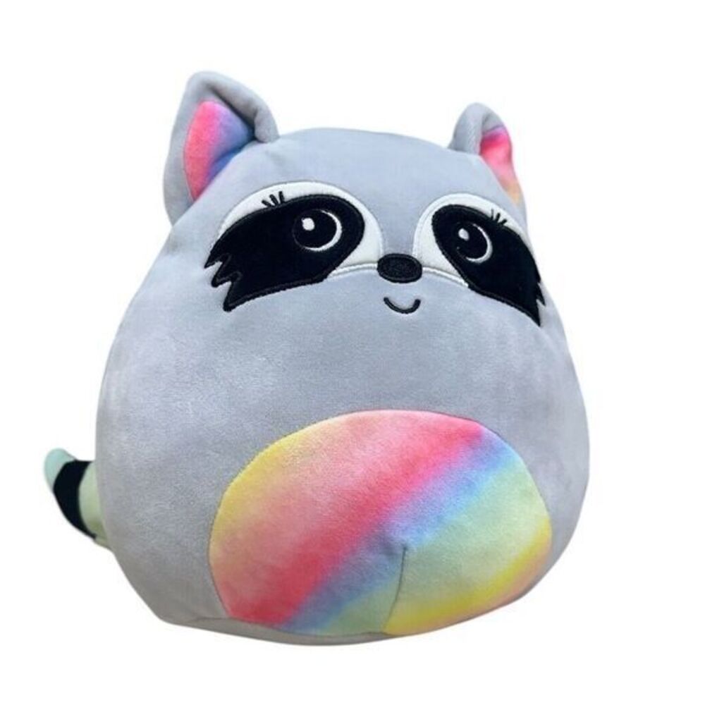 Squishmallow MAX THE RACOON 8" Kellytoy Marshmallow Soft Plush Gray Soft